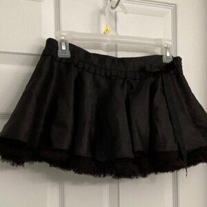 Tom Wolfe Black Ruffle Tulle Mini Skirt Size UK 8